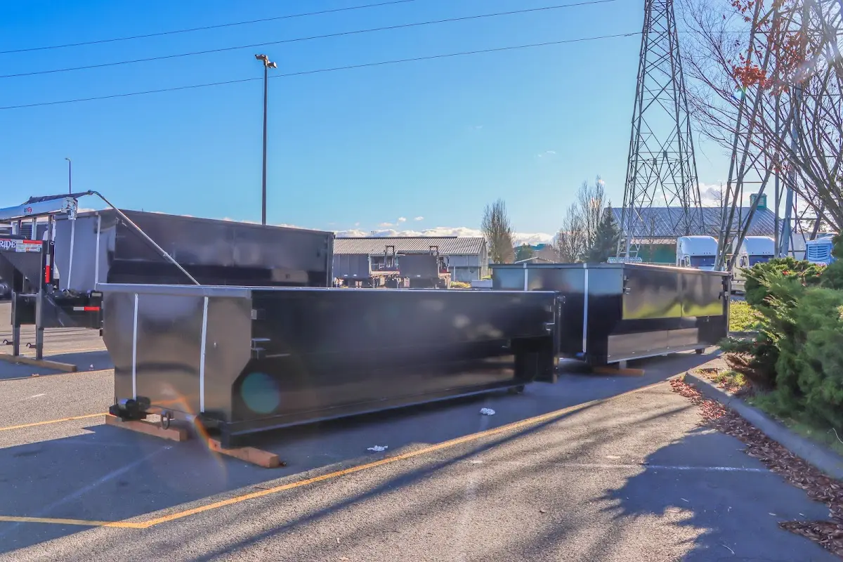 Roll-off dumpster ready for waste disposal at job site for Construction Dumpster Rental in Manheim